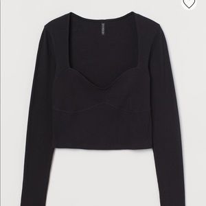 Sweetheart neckline crop top